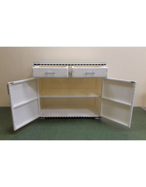 Комод из искусственного ротанга Эра “Era” white cream SN