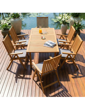 Обеденный комплект из акации Каролина-6 трансформер MR 2438