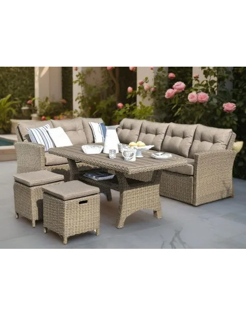 Комплект плетеной мебели AFM-307B Beige диван 179*234