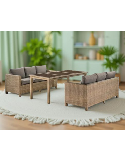 Комплект плетеной мебели T365/S65B-W65 Light Brown AFM 