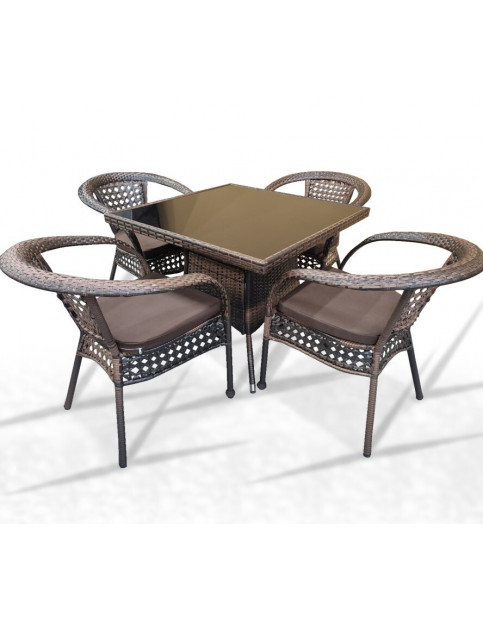 Комплект мебели из искусственного ротанга Руардин-4 Dark Brown MD